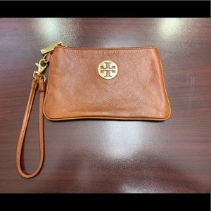 Tory Burch Tan Leather Wristlet